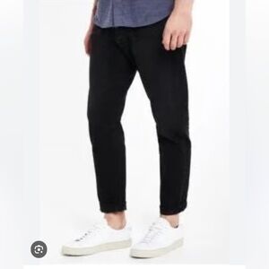 NWT AG Adriano Goldschmied The Apex Black Relaxed Tapered Jeans Size 30 R 30R